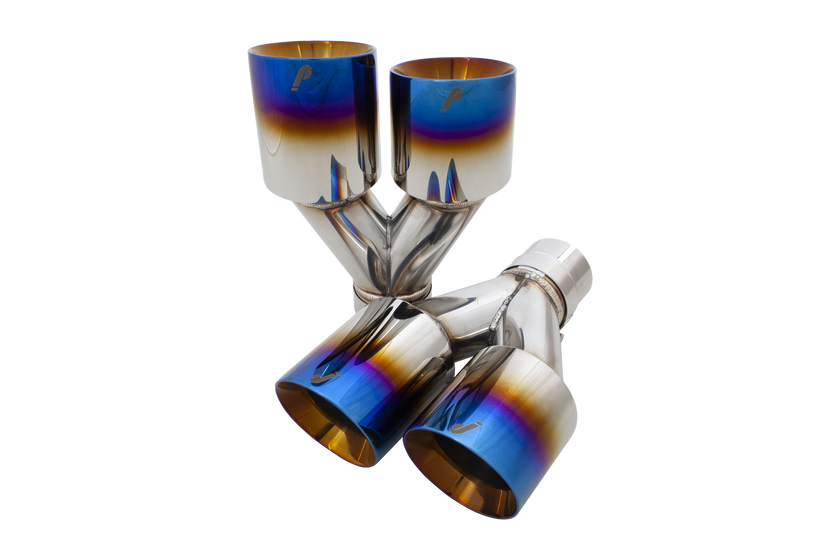 WRX & STI Burnt Blue Stainless Tips